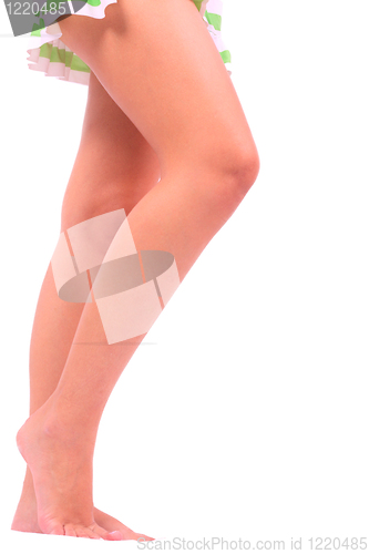 Image of Beautiful legs on white background 