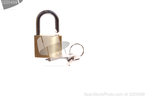 Image of Key lock to secure valuable anti-theft. 