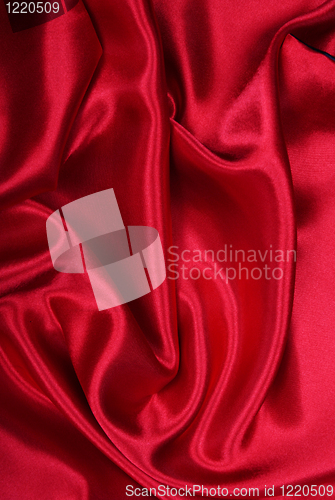 Image of Smooth elegant red silk as background 