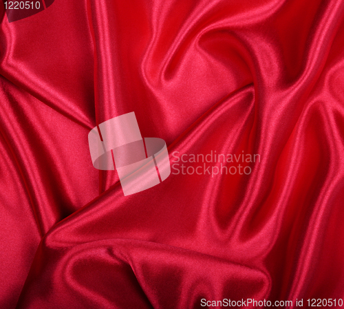 Image of Smooth elegant red silk as background 