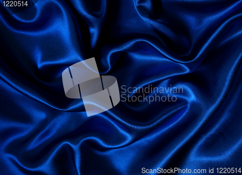 Image of Smooth elegant blue silk 
