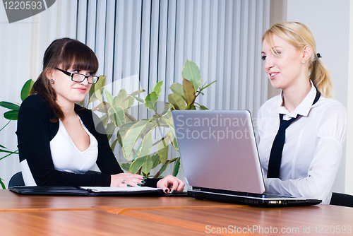 Image of Meeting of young business ladies