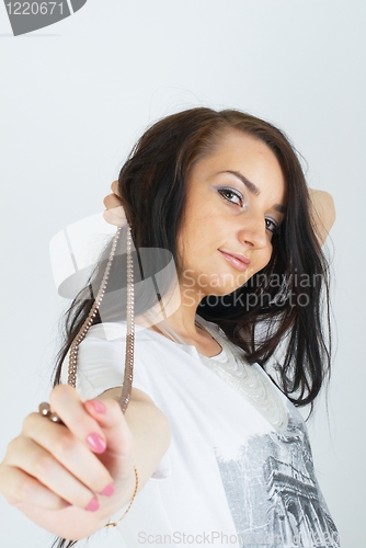 Image of Woman with beads