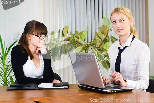 Image of Meeting of young business ladies