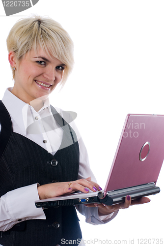Image of Businesswoman with laptop