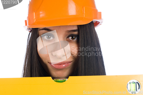 Image of Girl with level