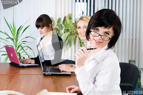 Image of Meeting of young business ladies