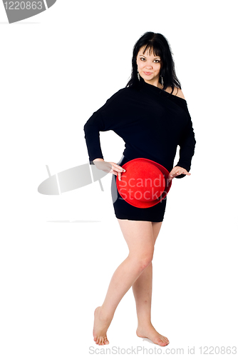 Image of Pretty girl with red hat