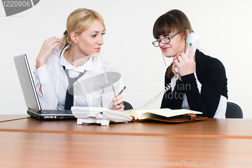 Image of Meeting of young business ladies
