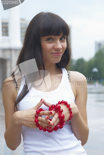Image of Woman with beads