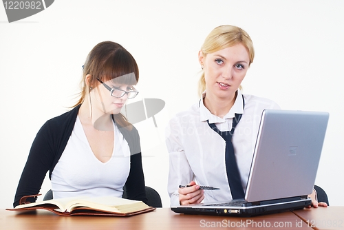 Image of Meeting of young business ladies