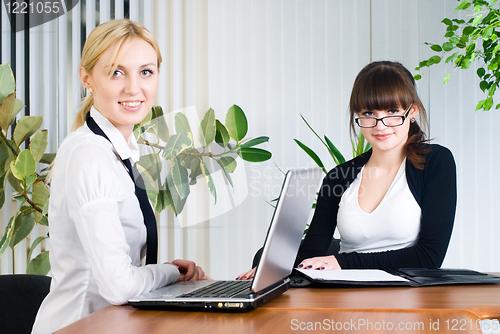 Image of Meeting of young business ladies