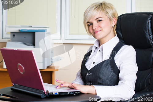 Image of Businesswoman with laptop