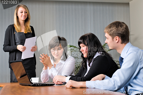 Image of Woman making a business presentation