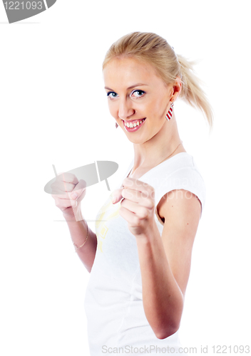 Image of Girl with fists