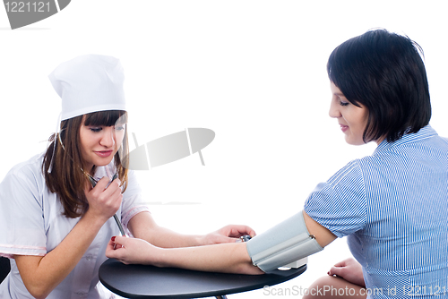 Image of Female doctor and patient