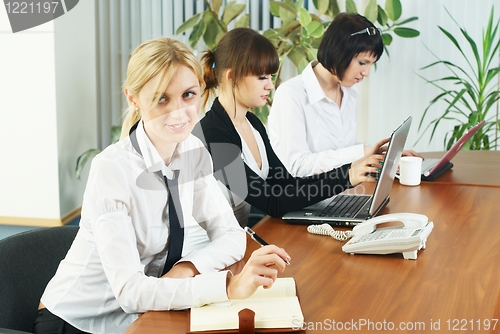 Image of Meeting of young business ladies