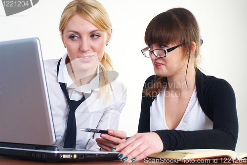 Image of Meeting of young business ladies