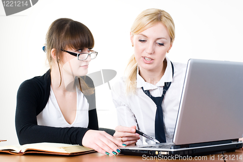 Image of Meeting of young business ladies