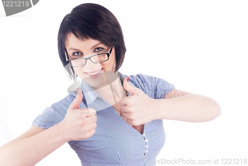 Image of Woman with thumb up