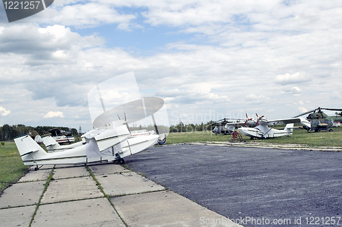 Image of Little airplanes and helicopter