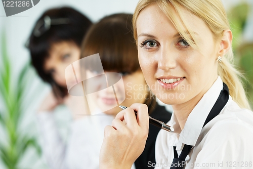 Image of Meeting of young business ladies