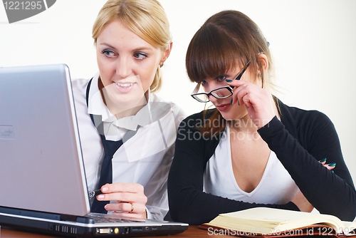 Image of Meeting of young business ladies