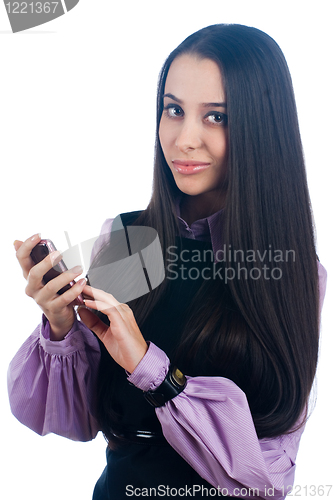 Image of Girl with mobile phone