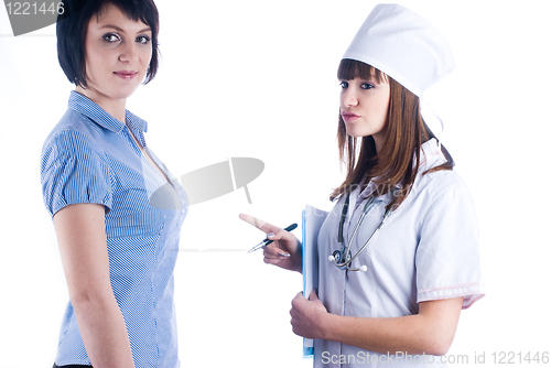 Image of Female doctor and patient