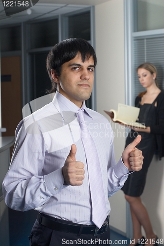Image of Businessman With Thumbs Up