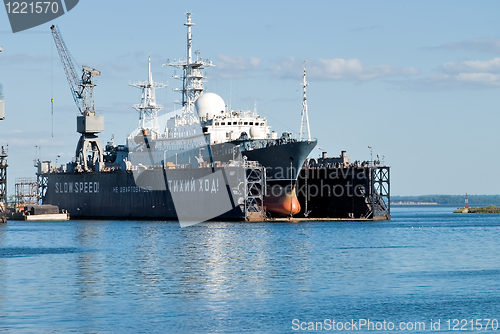 Image of Science ship in Baltiysk shipyard