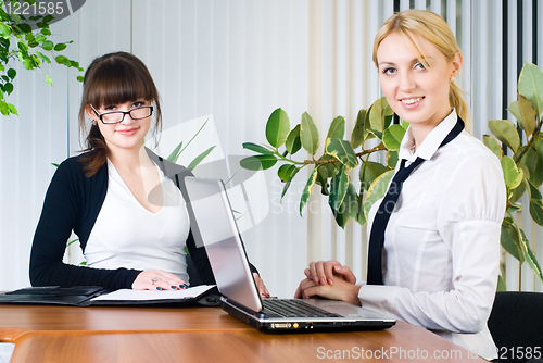 Image of Meeting of young business ladies