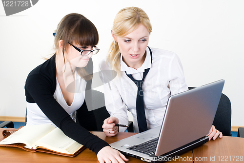 Image of Meeting of young business ladies