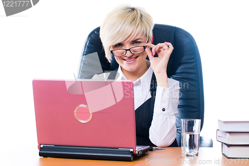 Image of Businesswoman with laptop