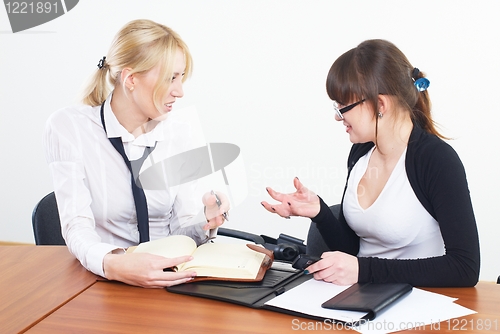 Image of Meeting of young business ladies