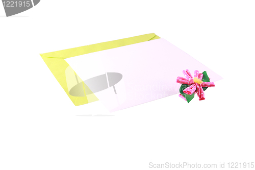 Image of Blank Note Card and Envelope 