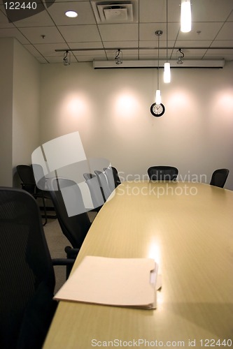 Image of Conference Room with Manila Folder on the Table