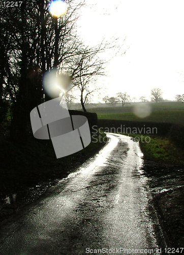 Image of rainy day lane