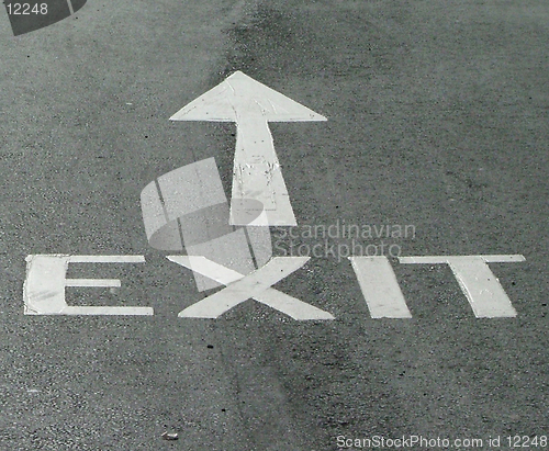 Image of Exit road sign