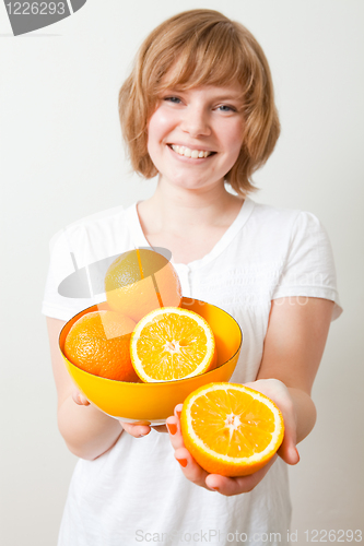 Image of Woman with oranges