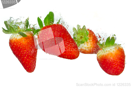 Image of strawberry in the water