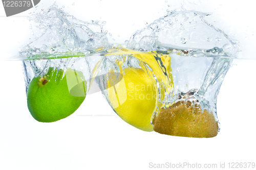 Image of citrus fruit splashing