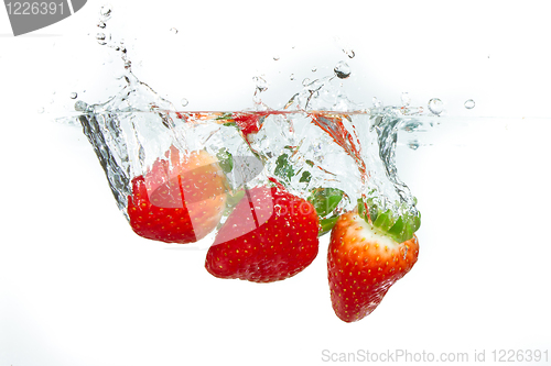 Image of strawberry in the water
