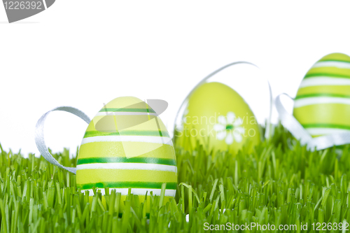 Image of easter eggs in grass