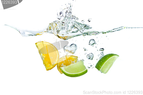 Image of citrus fruit splashing