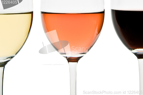 Image of three wine glasses