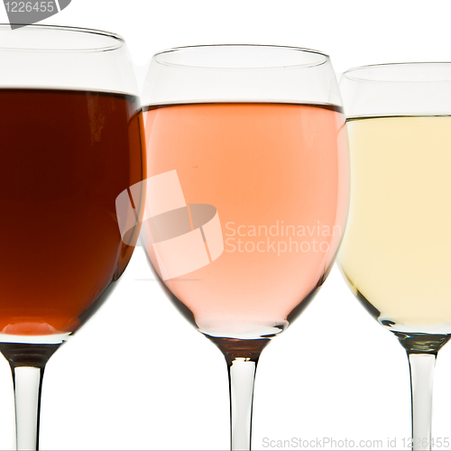 Image of three wine glasses