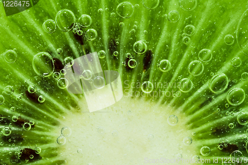 Image of kiwi with bubbles