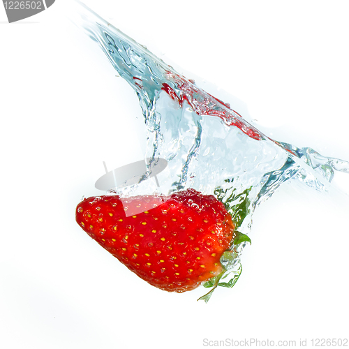 Image of strawberry in the water