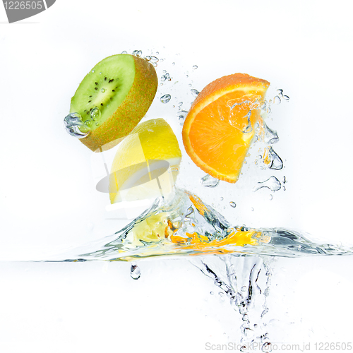 Image of fruit splashing